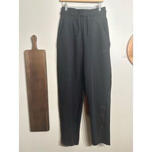 Nike Black Cotton Blend Zip Bottoms Running Athletic Track Pants Size XS Tall
